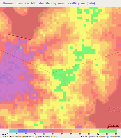 Urumea,Cuba Elevation Map