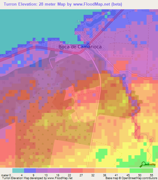 Turron,Cuba Elevation Map