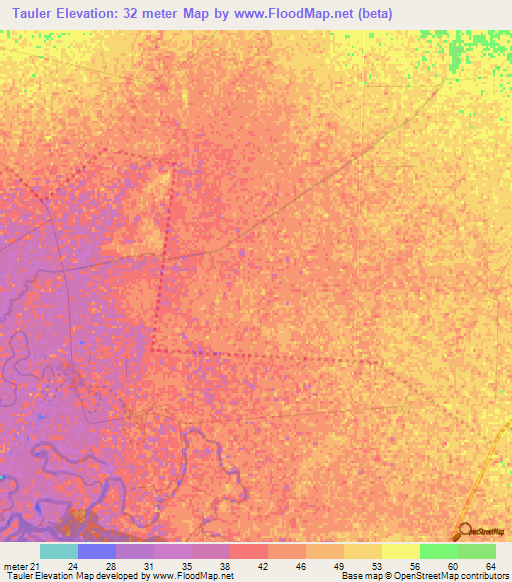 Tauler,Cuba Elevation Map