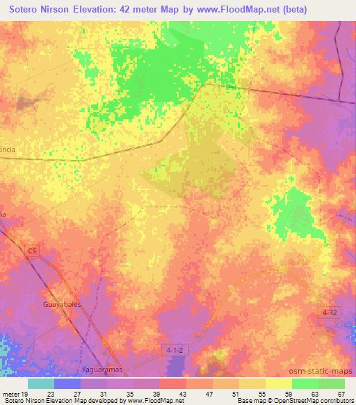 Sotero Nirson,Cuba Elevation Map
