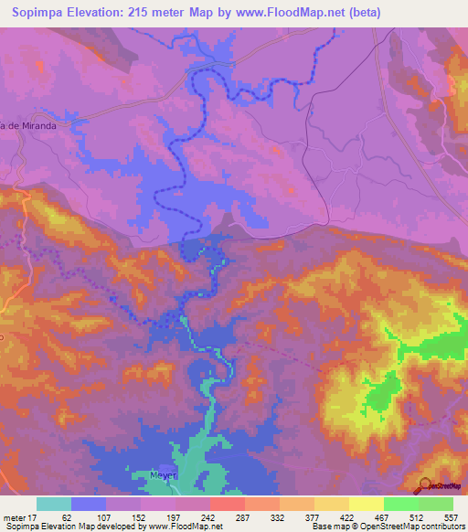 Sopimpa,Cuba Elevation Map