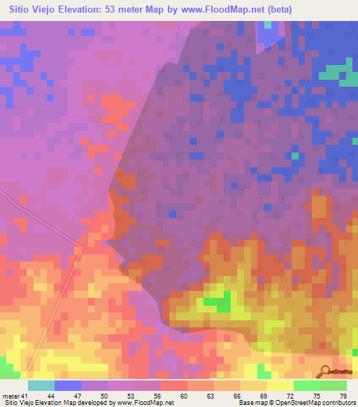 Sitio Viejo,Cuba Elevation Map