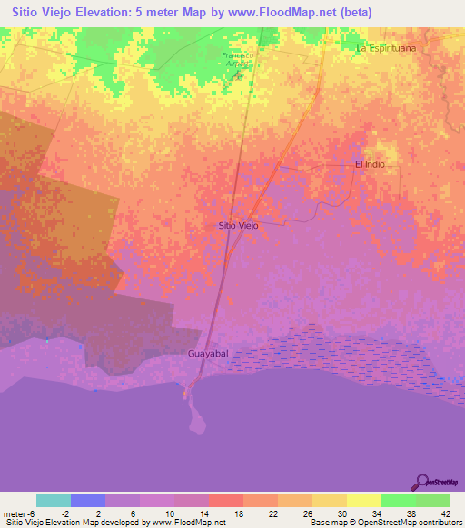 Sitio Viejo,Cuba Elevation Map