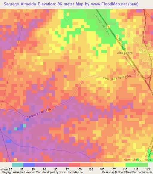 Segrego Almeida,Cuba Elevation Map