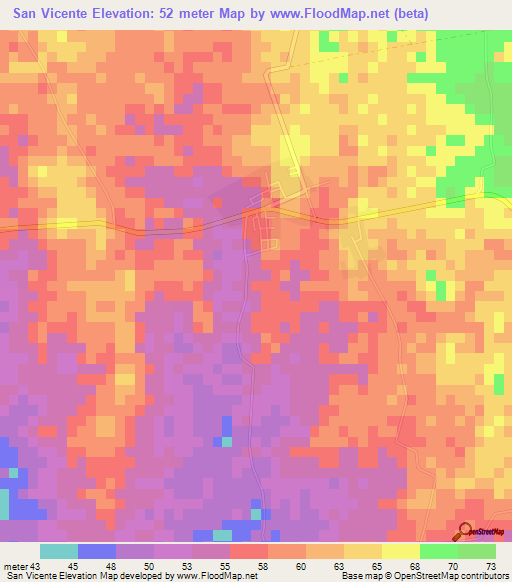 San Vicente,Cuba Elevation Map