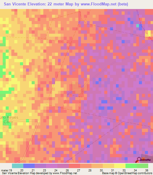 San Vicente,Cuba Elevation Map