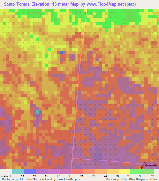 Santo Tomas,Cuba Elevation Map
