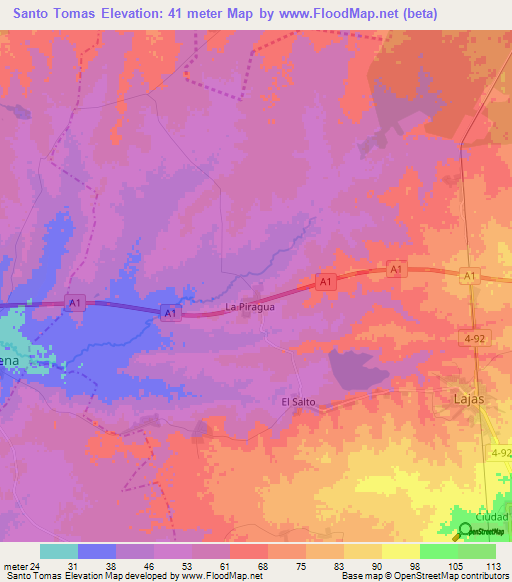 Santo Tomas,Cuba Elevation Map