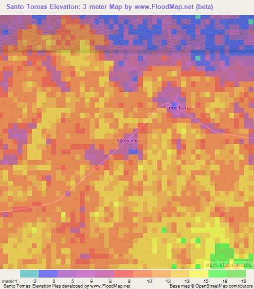 Santo Tomas,Cuba Elevation Map