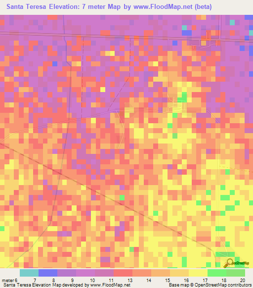 Santa Teresa,Cuba Elevation Map