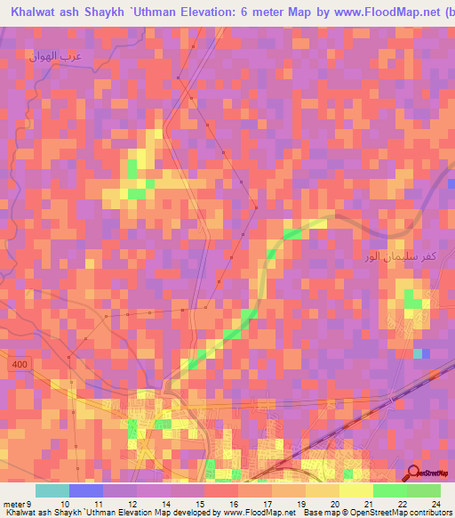 Khalwat ash Shaykh `Uthman,Egypt Elevation Map