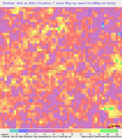 Khalwat `Abd an Nabi,Egypt Elevation Map