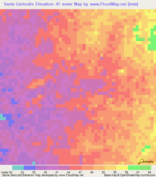 Santa Gertrudis,Cuba Elevation Map