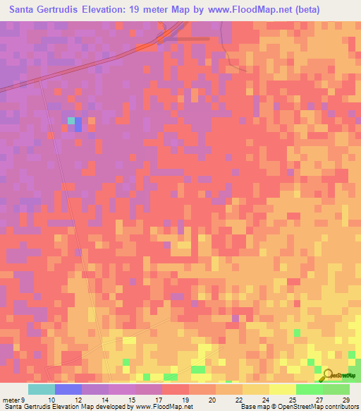Santa Gertrudis,Cuba Elevation Map