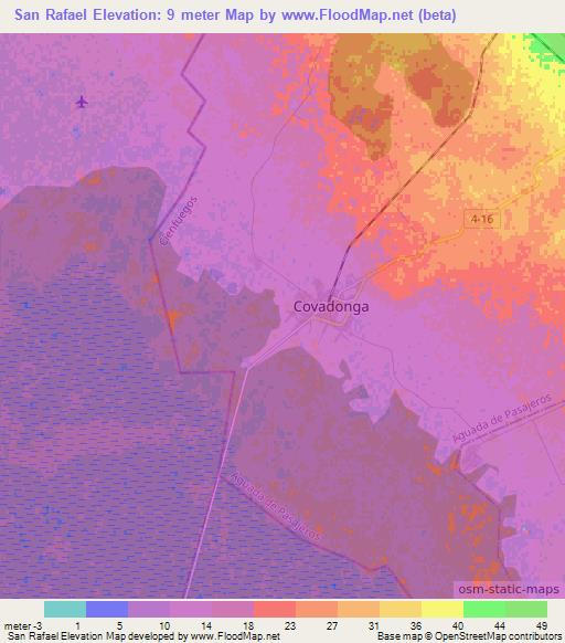 San Rafael,Cuba Elevation Map