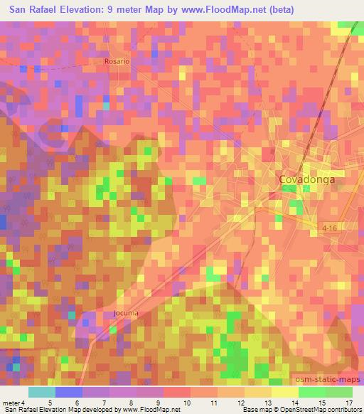 San Rafael,Cuba Elevation Map