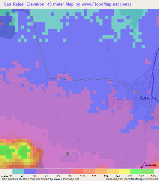 San Rafael,Cuba Elevation Map