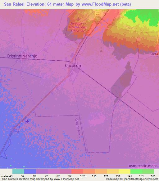 San Rafael,Cuba Elevation Map