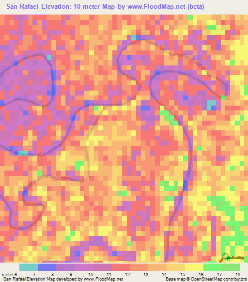 San Rafael,Cuba Elevation Map