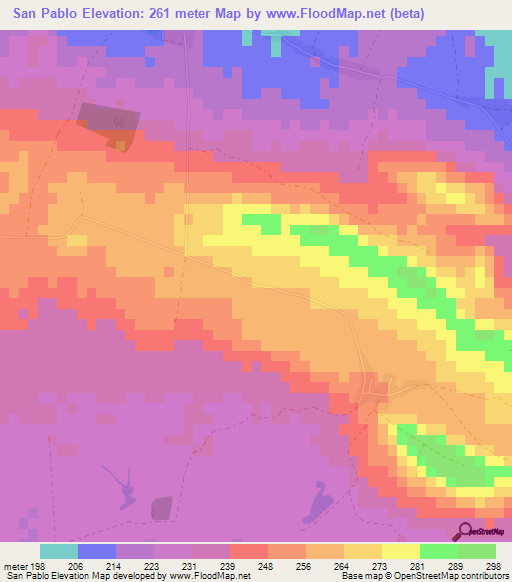 San Pablo,Cuba Elevation Map
