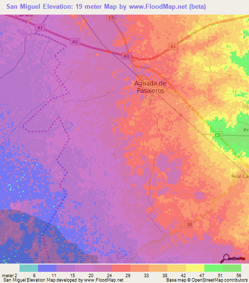 San Miguel,Cuba Elevation Map