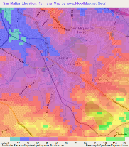 San Matias,Cuba Elevation Map