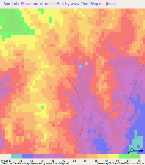 San Luis,Cuba Elevation Map