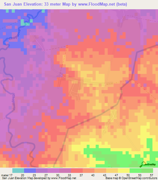 San Juan,Cuba Elevation Map