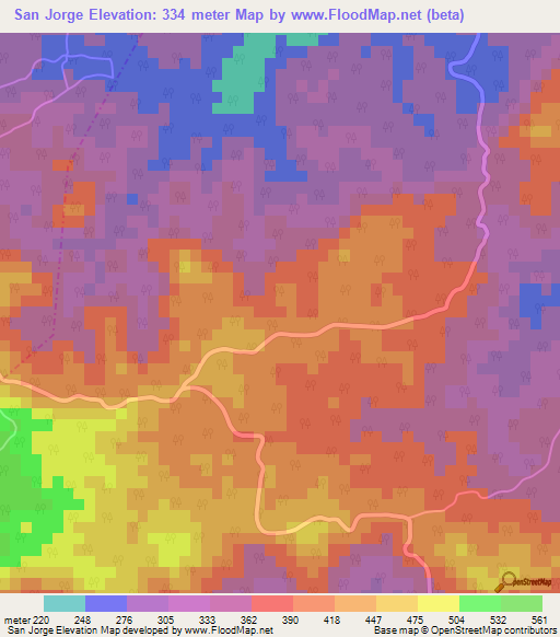 San Jorge,Cuba Elevation Map
