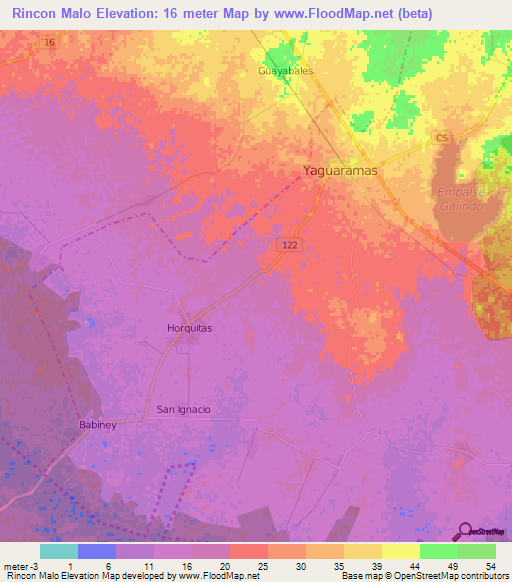 Rincon Malo,Cuba Elevation Map