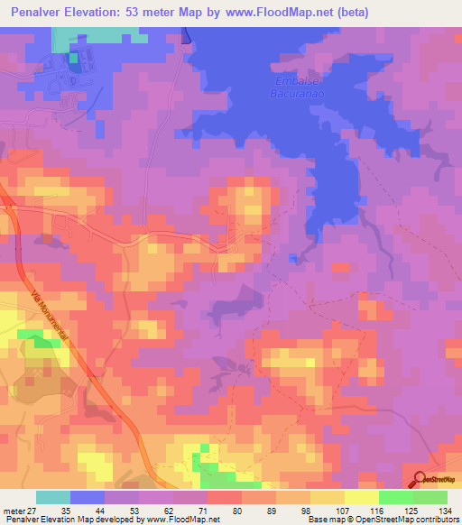 Penalver,Cuba Elevation Map