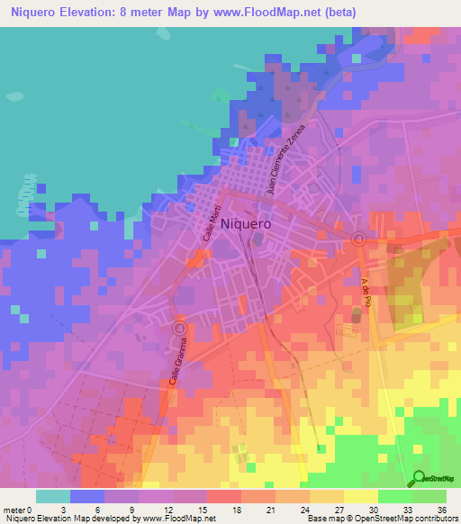 Niquero,Cuba Elevation Map