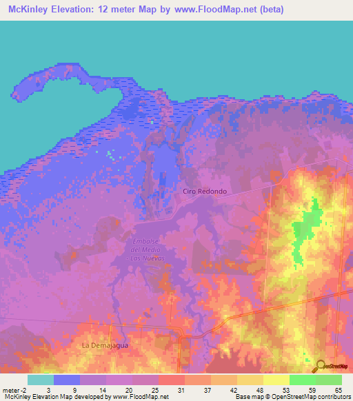 McKinley,Cuba Elevation Map