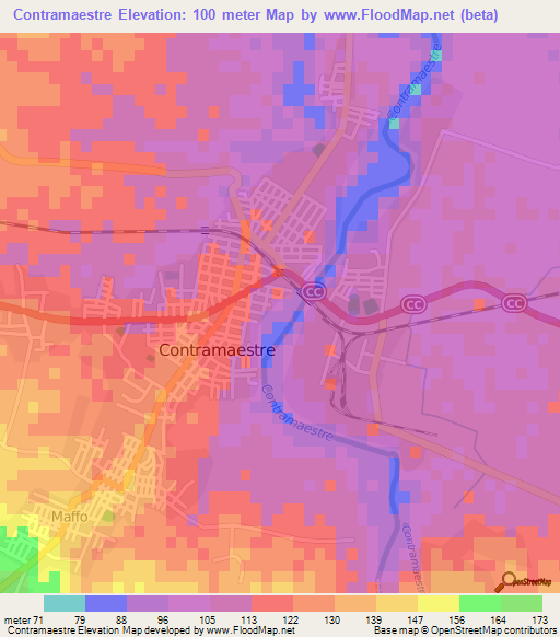 Contramaestre,Cuba Elevation Map