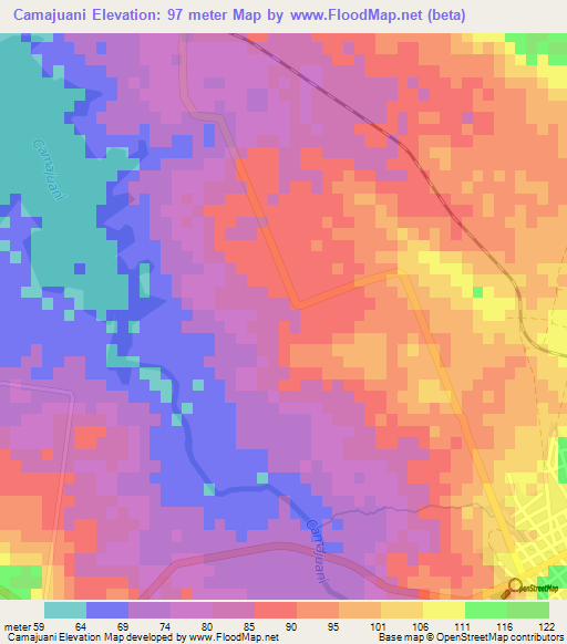 Camajuani,Cuba Elevation Map