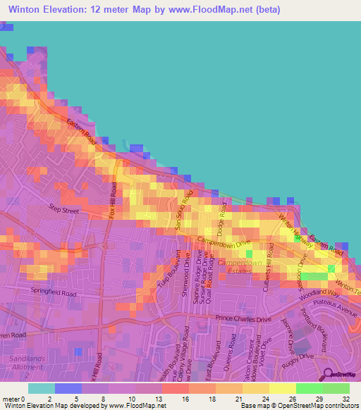 Winton,Bahamas Elevation Map
