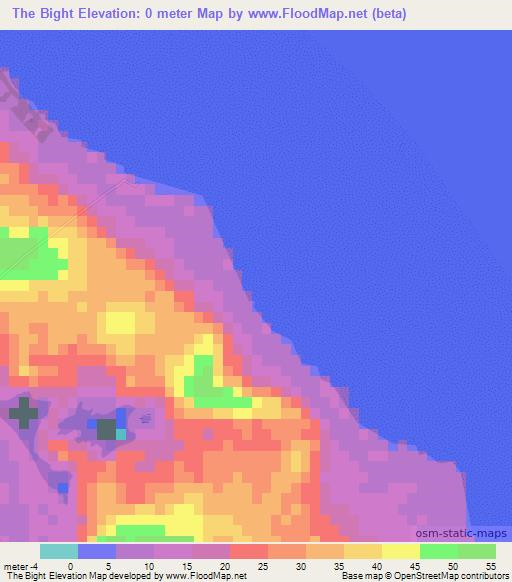 The Bight,Bahamas Elevation Map
