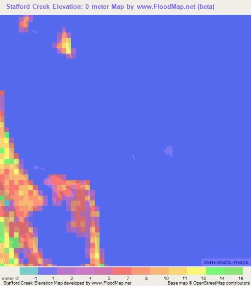 Stafford Creek,Bahamas Elevation Map