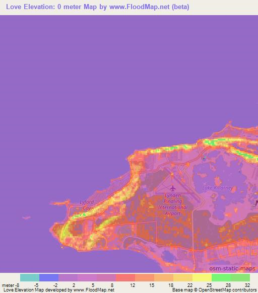 Love,Bahamas Elevation Map