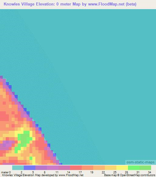 Knowles Village,Bahamas Elevation Map