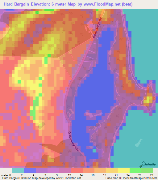 Hard Bargain,Bahamas Elevation Map