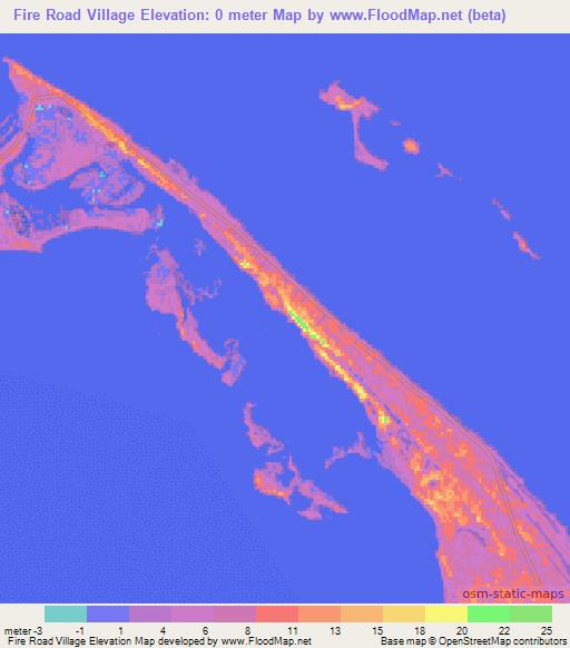 Fire Road Village,Bahamas Elevation Map