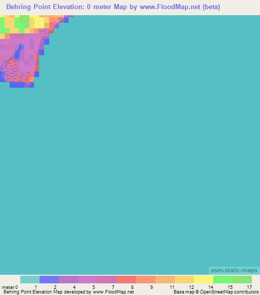 Behring Point,Bahamas Elevation Map