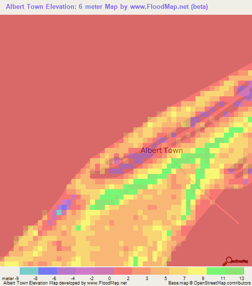 Albert Town,Bahamas Elevation Map