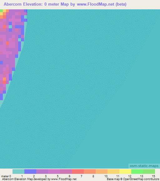 Abercorn,Bahamas Elevation Map
