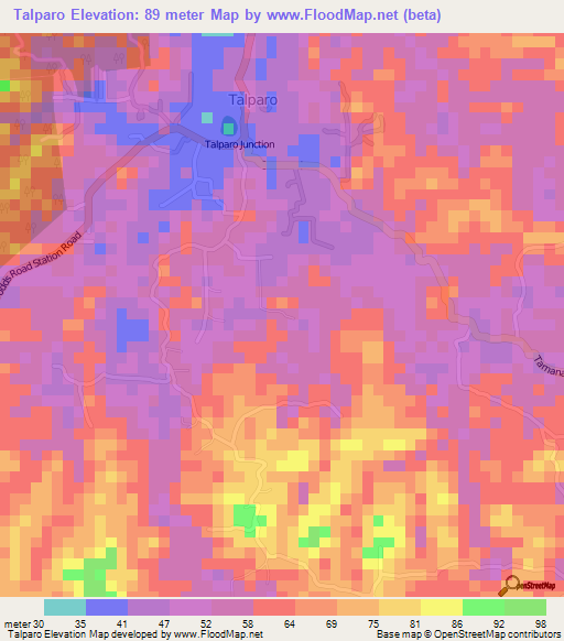Talparo,Trinidad and Tobago Elevation Map