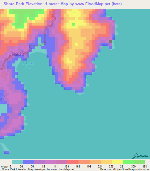 Shore Park,Trinidad and Tobago Elevation Map