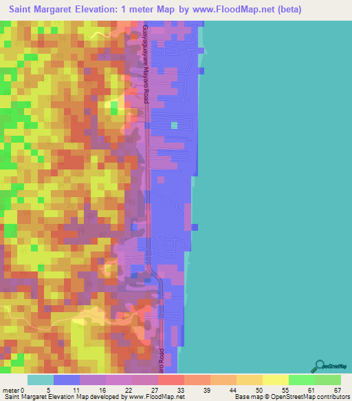 Saint Margaret,Trinidad and Tobago Elevation Map