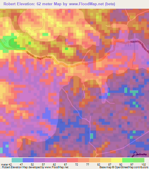 Robert,Trinidad and Tobago Elevation Map