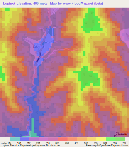 Lopinot,Trinidad and Tobago Elevation Map
